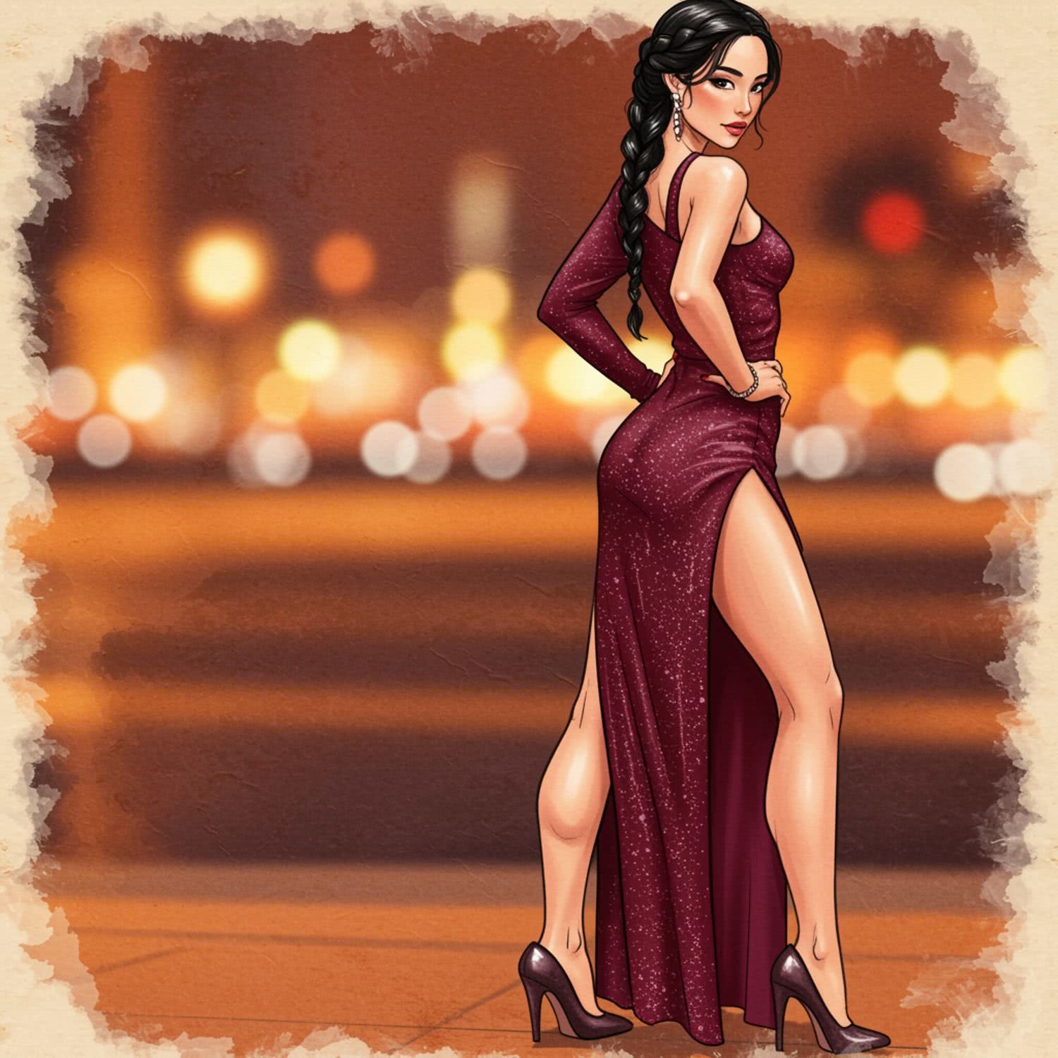 Odkrywamy czar one-shoulder maxi dress – elegancja w bordowym odcieniu