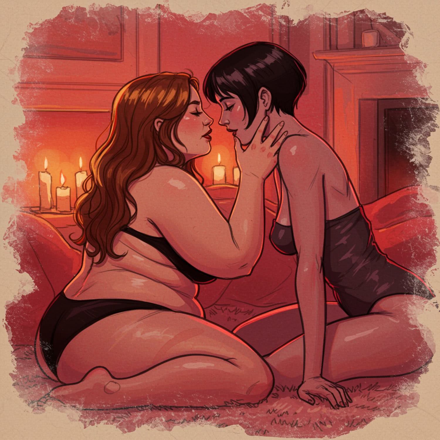 Seks Lesbijski: Wzajemne Pieszczoty Piersi i Sutków