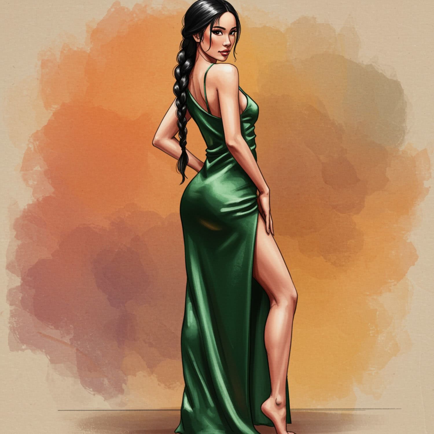 One-shoulder maxi dress – elegancja i zmysłowość w głębokiej zieleni