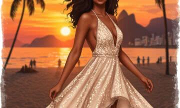 Brazylijska piękność w glamorous party dress – inspiracja z tropików