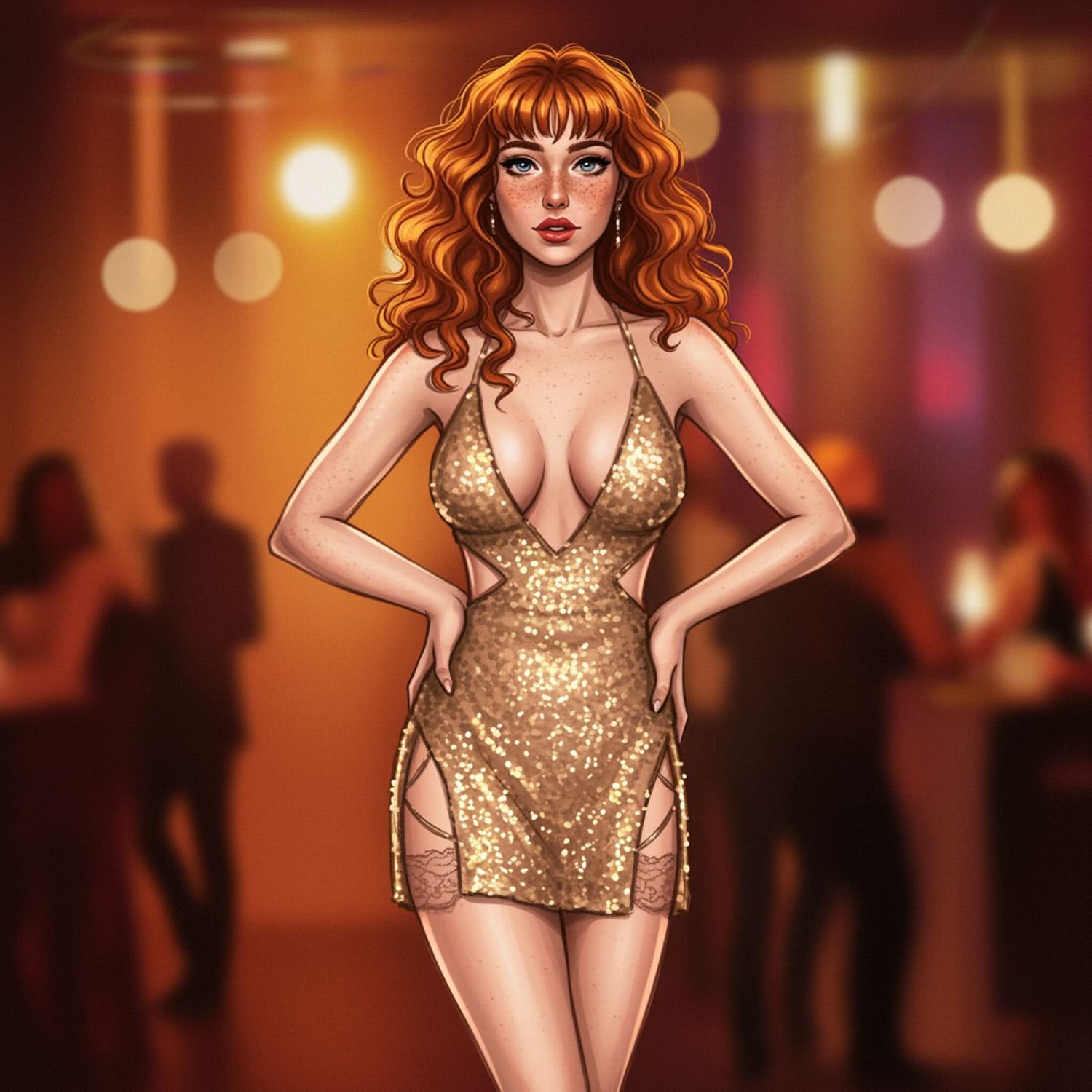 Odkryj czar **glamorous party dress** – krótka sukienka pełna blasku i zmysłowości