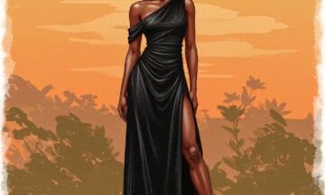 Odkryj czar afrykańskiej piękności w one-shoulder maxi dress