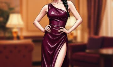 One-shoulder maxi dress – elegancja i zmysłowość w bordowym odcieniu