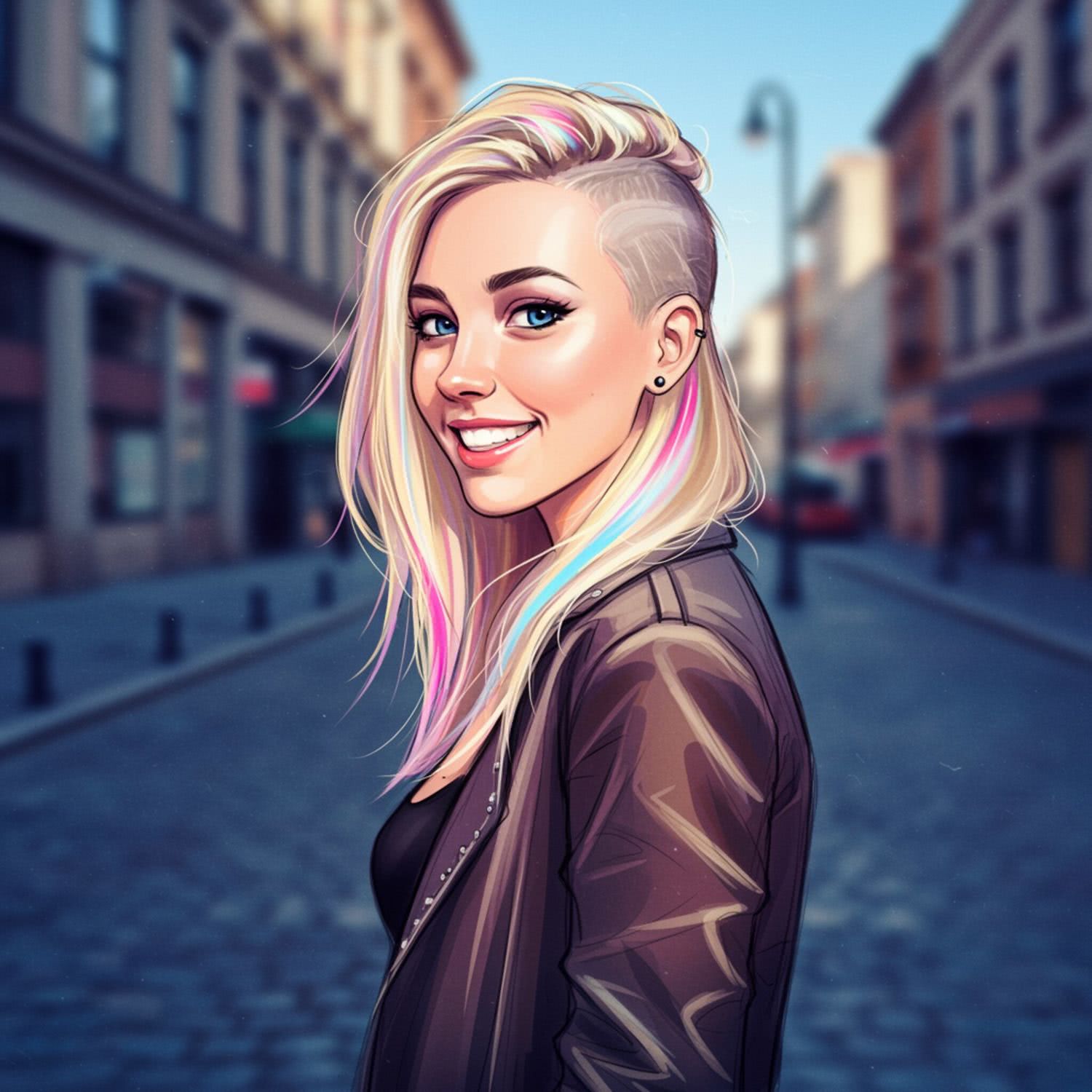 Blond pasemka w *undercut* – odważny i świeży look