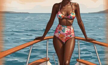 Dwuczęściowe bikini z wysokim stanem – Podkreśl talię w stylu retro na morzu