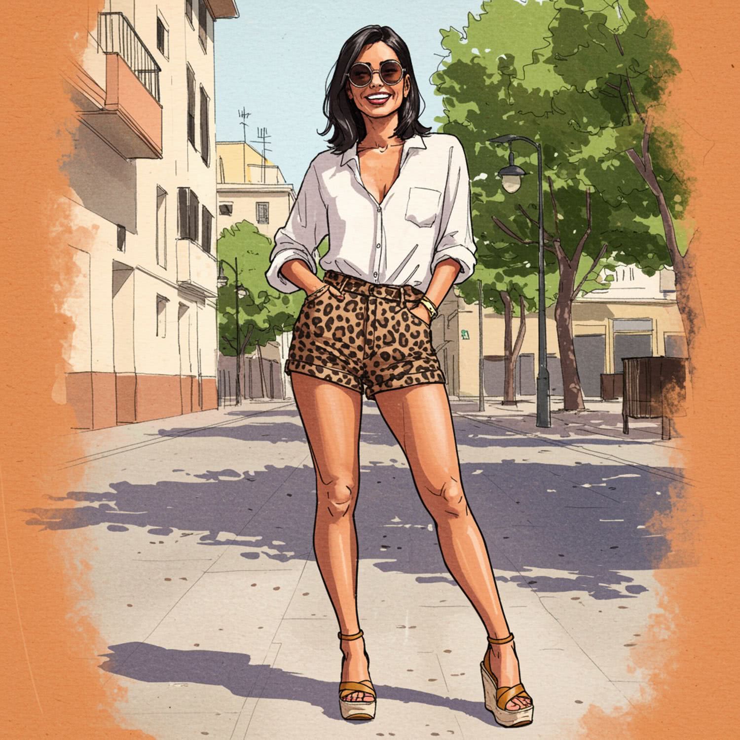 Krótkie szorty w panterkę – Sekcapilne i drapieżne na letnie upały