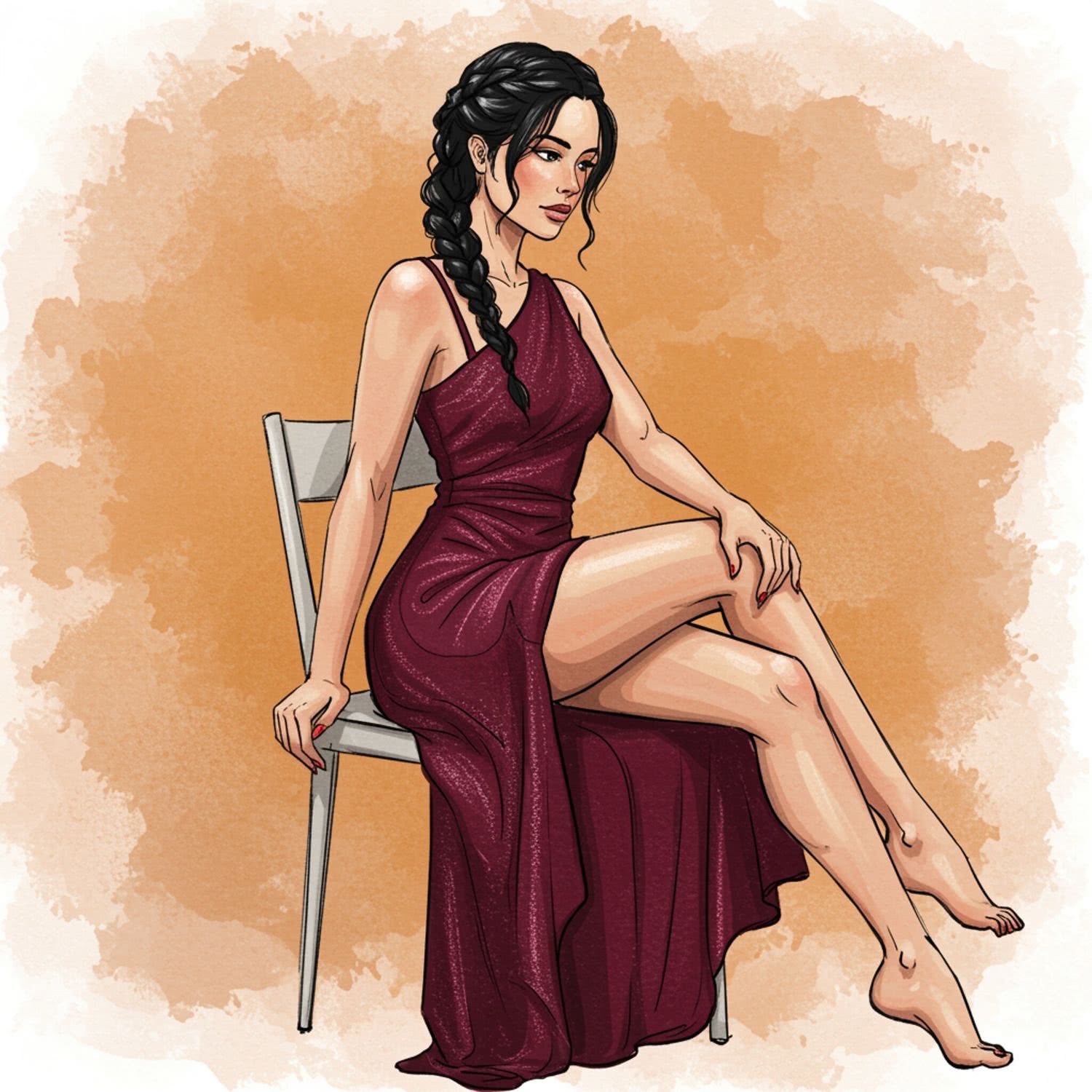 One-shoulder maxi dress – elegancja i zmysłowość w bordowym blasku