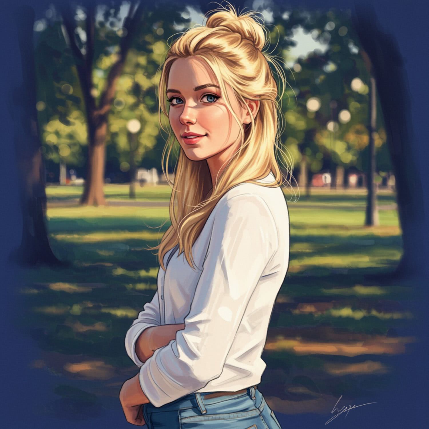 Blond włosy i messy bun – niechlujny kok, który dodaje nonszalancji na co dzień