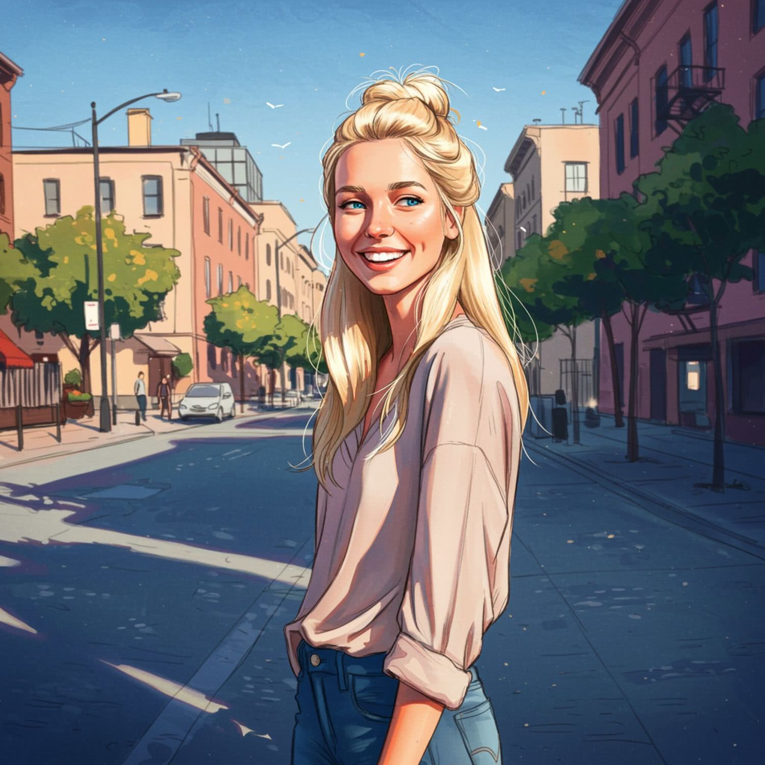 Blond włosy i prosty kok – sekret stylowego looku
