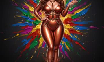 Chica w miedzianym płomieniu – BDSM outfit, który budzi ogień w modzie