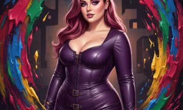 Fioletowa muza Leny – jak pulchna blondynka ożywia BDSM w skórze