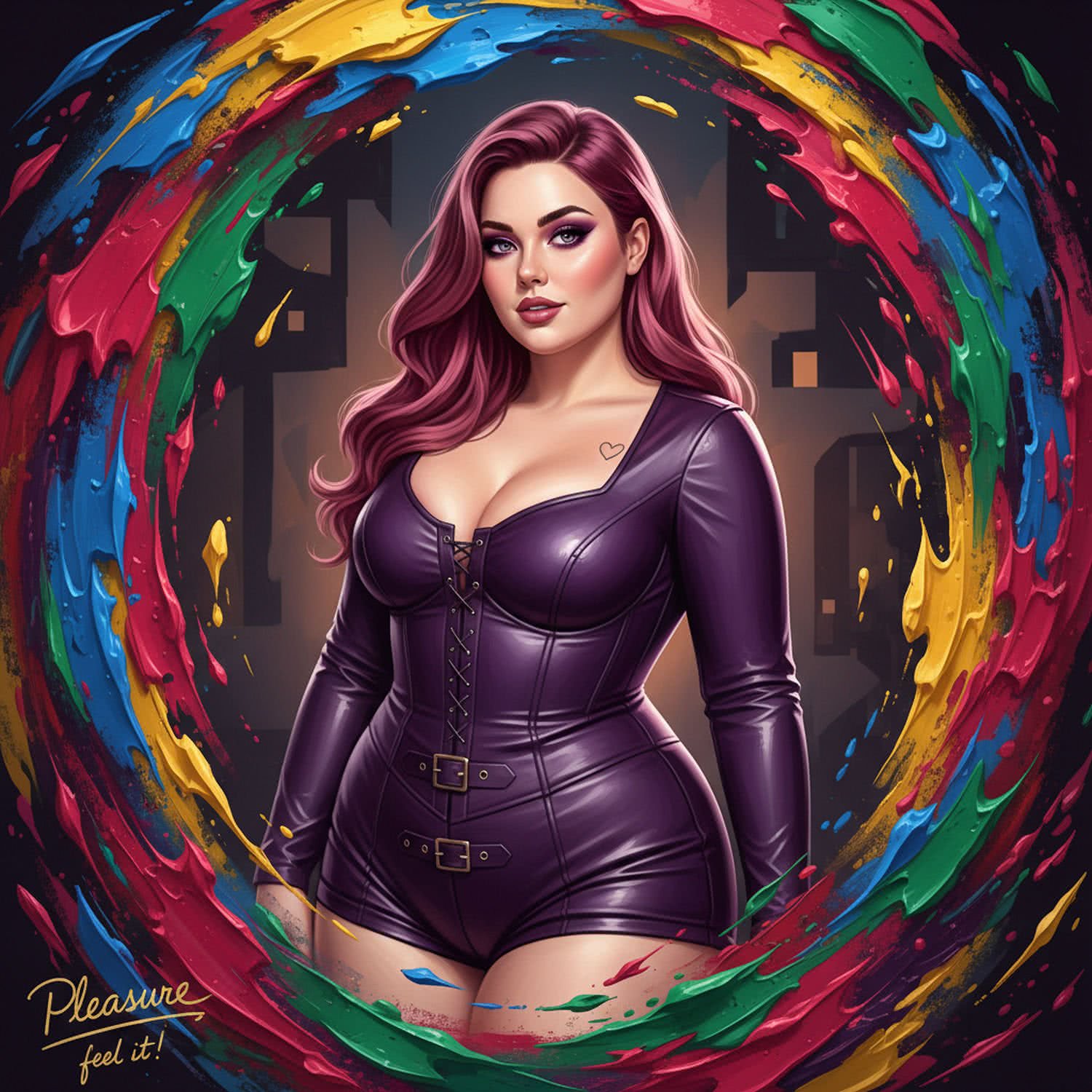 Fioletowa muza Leny – jak pulchna blondynka ożywia BDSM w skórze